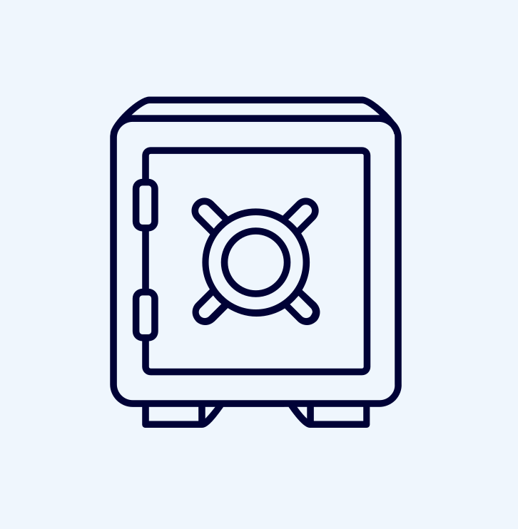 Third-party custody icon.